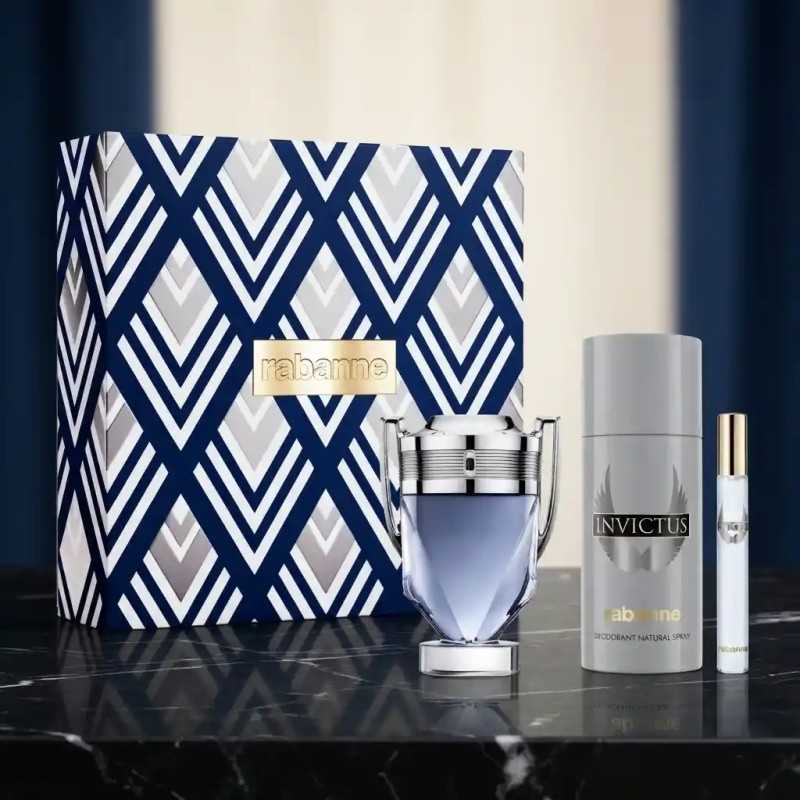 Paco Rabanne Invictus – Set Uomo EDT 100 ml + 10 ml + DSP 150 ml